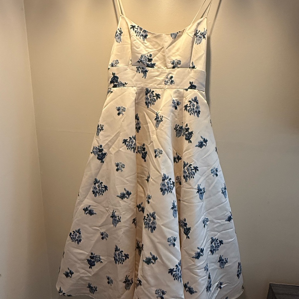 BHLDN Gabriella A-Line Duchess Satin Midi Dress - Picture 5 of 7